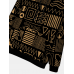 Mens Tribal Printed Kangaroo Pocket Long Sleeve Casual Hoodies