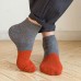 Men Cotton Patchwork Breathable Tube Socks Non Slip Deodorization Athletic Crew Sock