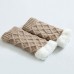 Unisex Winter Leg Warmer Thicken Fleece Liner Knit Knee Pads Warm Diamond Tube Socks Boots Deco