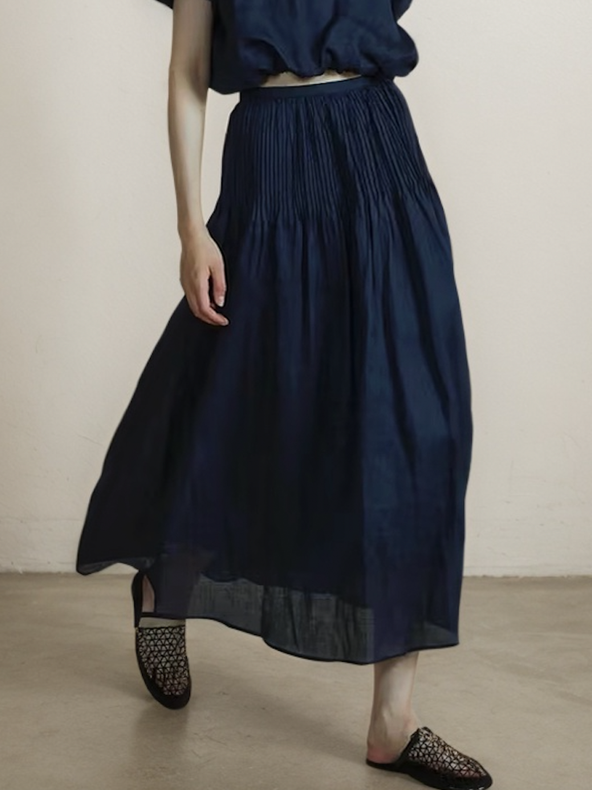 Linen Plain Maxi Skirt Linen Plain Maxi Skirt
