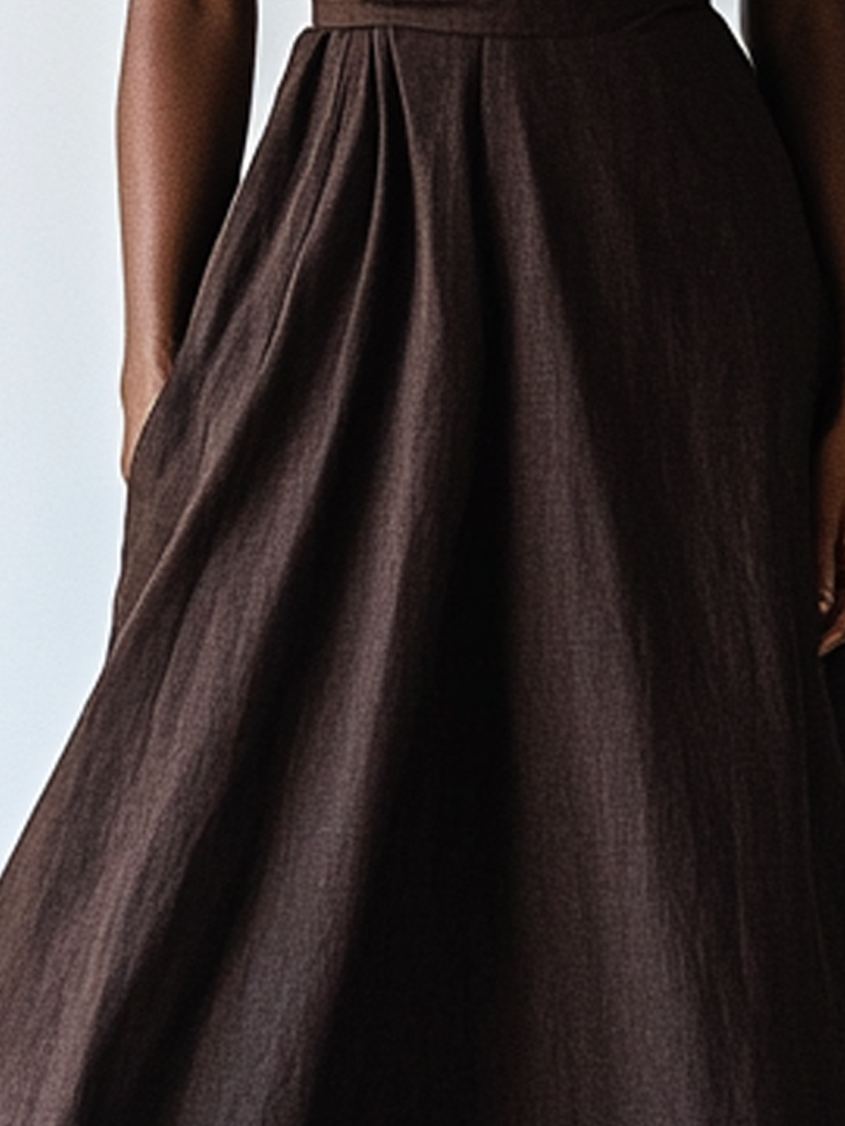 Cotton And Linen Crew Neck Plain Sleeveless Maxi Dress Cotton And Linen Crew Neck Plain Sleeveless Maxi Dress