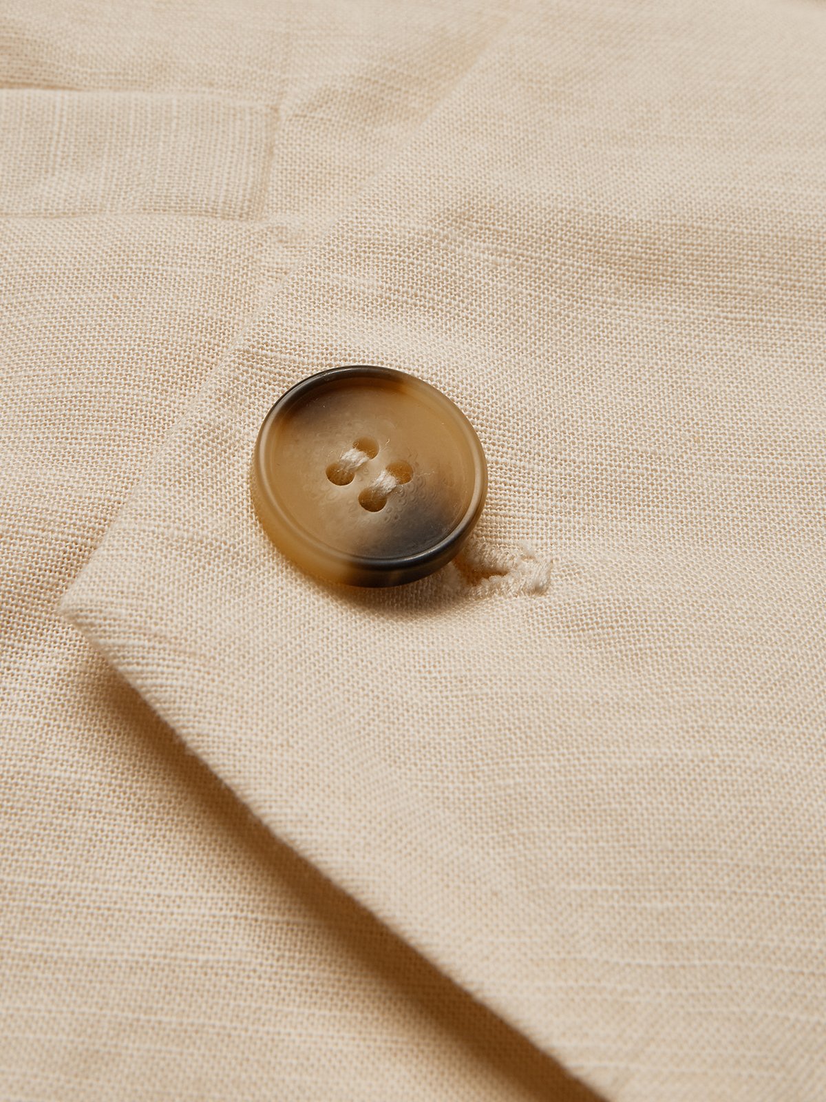 Cotton And Linen V Neck Plain Button Design Sleeveless Two-piece Set Cotton And Linen V Neck Plain Button Design Sleeveless Two-piece Set