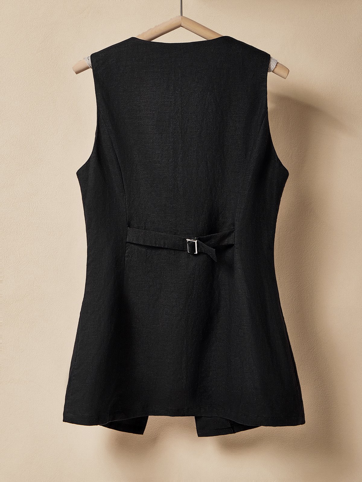 Cotton And Linen Crew Neck Button Design Sleeveless Tank Top Cotton And Linen Crew Neck Button Design Sleeveless Tank Top