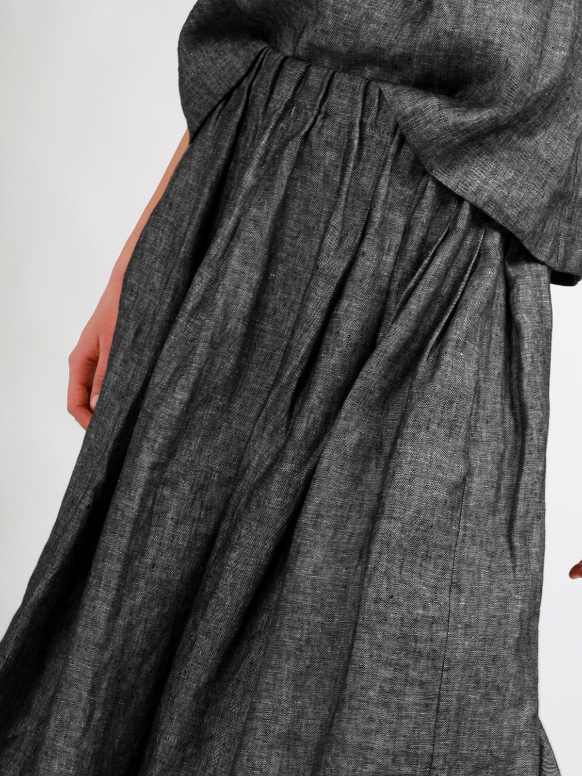 Cotton And Linen Plain Maxi Skirt Cotton And Linen Plain Maxi Skirt