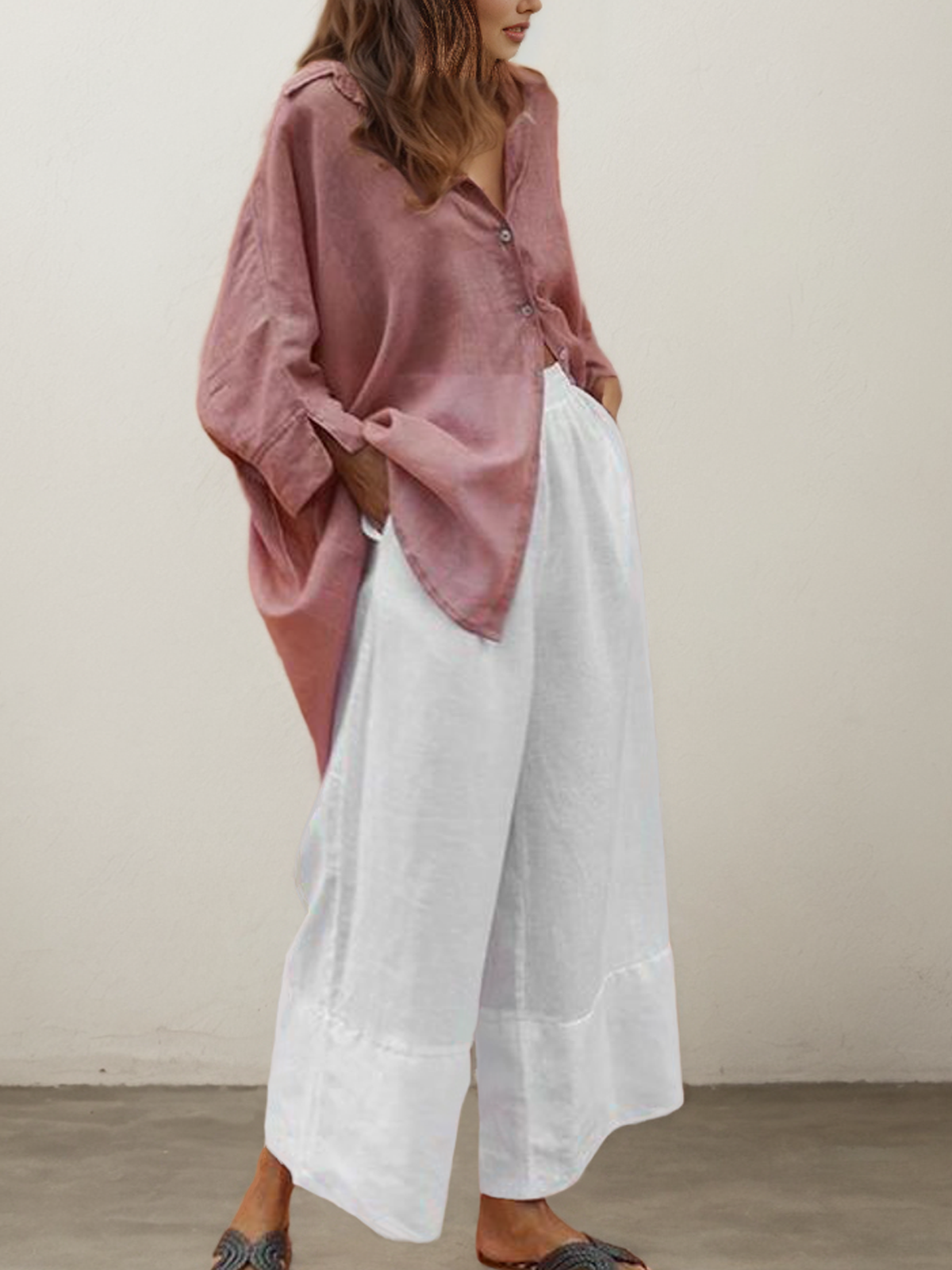 Cotton And Linen Plain Pants Cotton And Linen Plain Pants