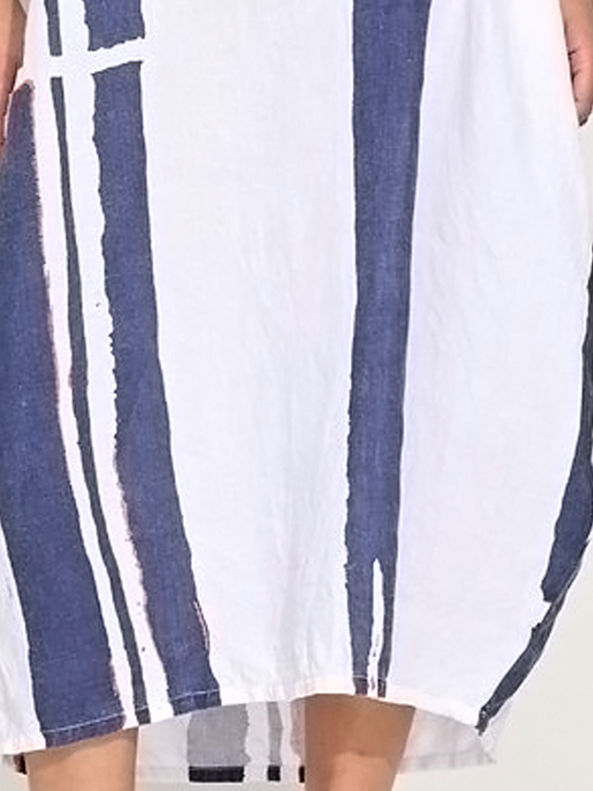 Cotton And Linen Striped Sleeveless Maxi Dress Cotton And Linen Striped Sleeveless Maxi Dress
