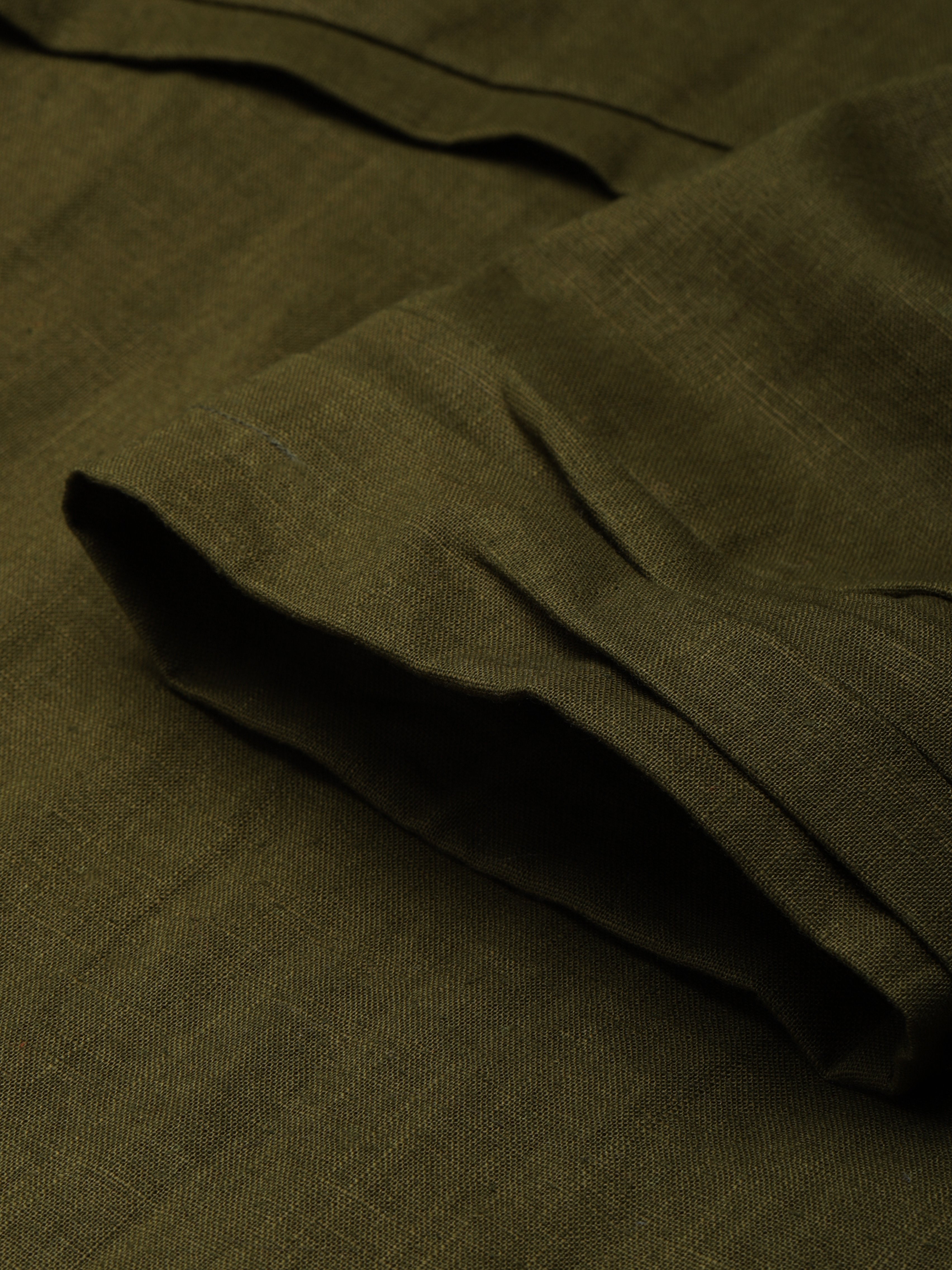 Linen-Cotton Crew Neck Plain Long Sleeve Maxi Dress Linen-Cotton Crew Neck Plain Long Sleeve Maxi Dress